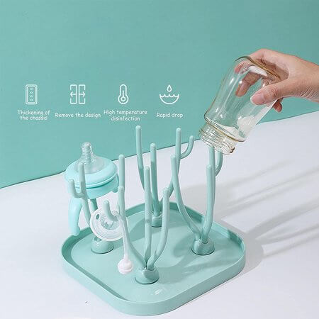 Baby Feeder Bottle Drying Rack, Large Capacity Dryer Holder For Babies Bottles Nipples Pump.