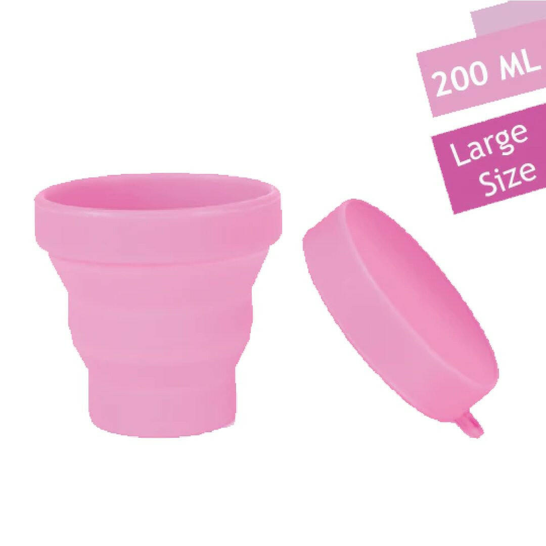 Collapsible/ Foldable Sterlizer Cup Microwavable Stationary, Makeup Brush Or Menstrual Period Cups Holder Carry Case BPA Free.