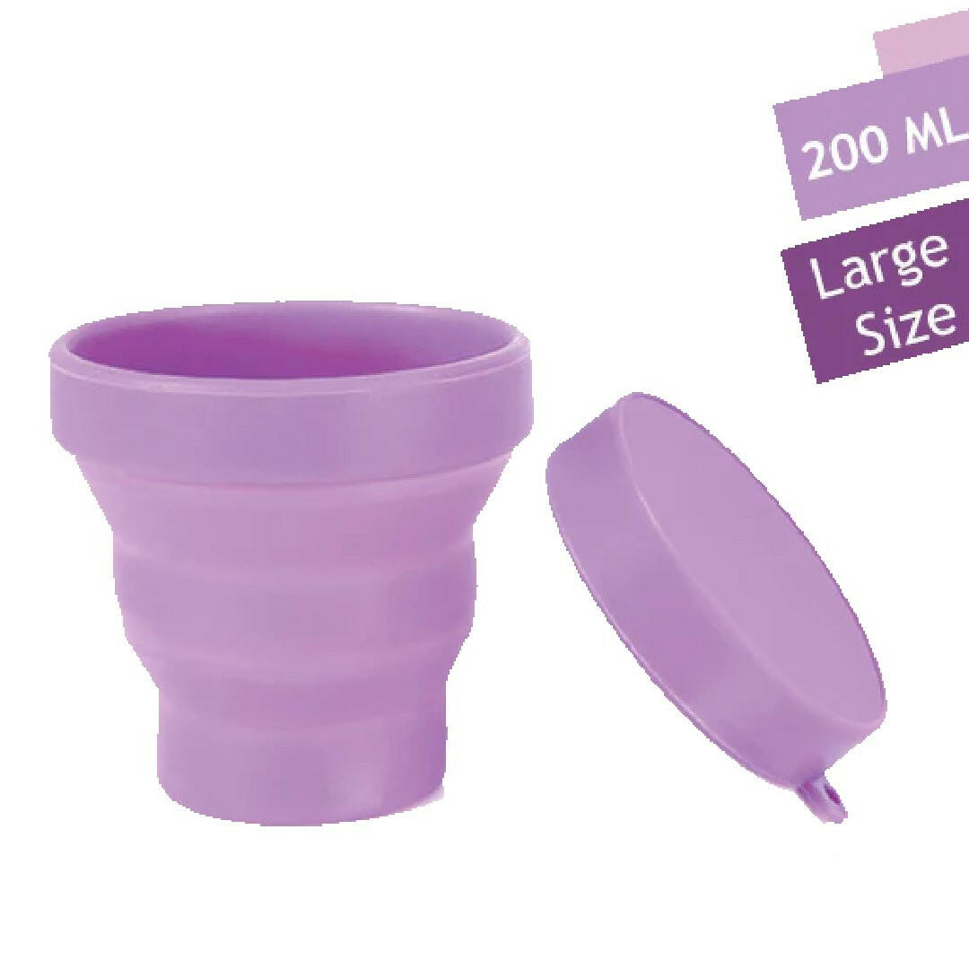 Collapsible/ Foldable Sterlizer Cup Microwavable Stationary, Makeup Brush Or Menstrual Period Cups Holder Carry Case BPA Free.