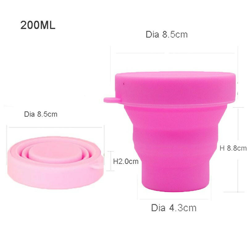 Collapsible/ Foldable Sterlizer Cup Microwavable Stationary, Makeup Brush Or Menstrual Period Cups Holder Carry Case BPA Free.