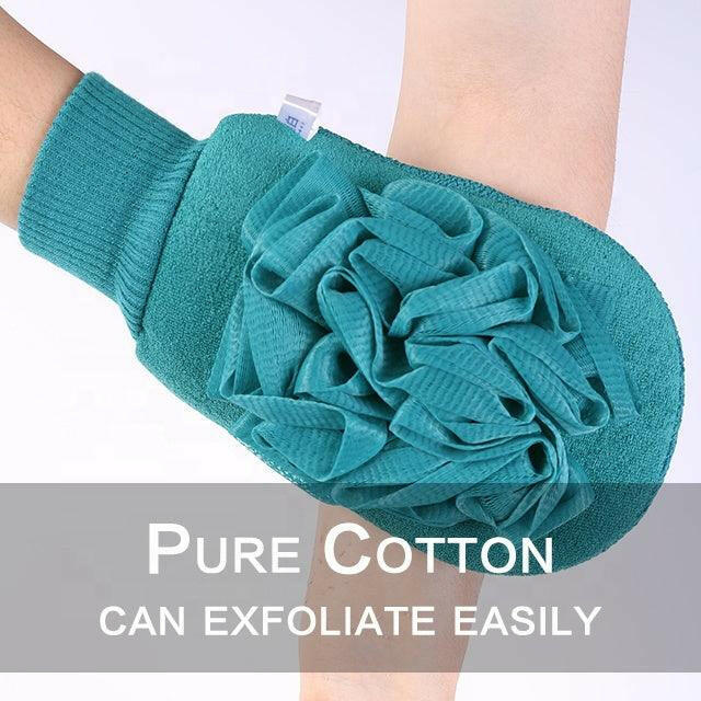 Deepsea Exfoliator Bath Gloves With Bath Ball Shower Body Scrub Gloves, Dead Skin Cell Remover Specially For Face Spa Body Cleaner Mitts.