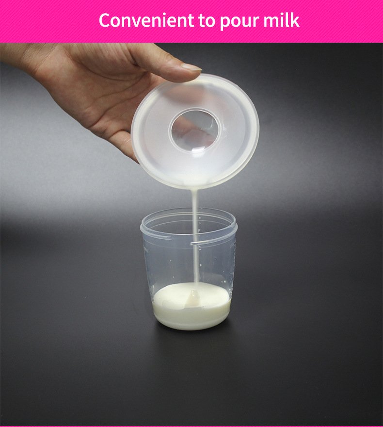 Silicone Nursing Breast Milk Collectors - 2-Piece Set with Stoppers.
