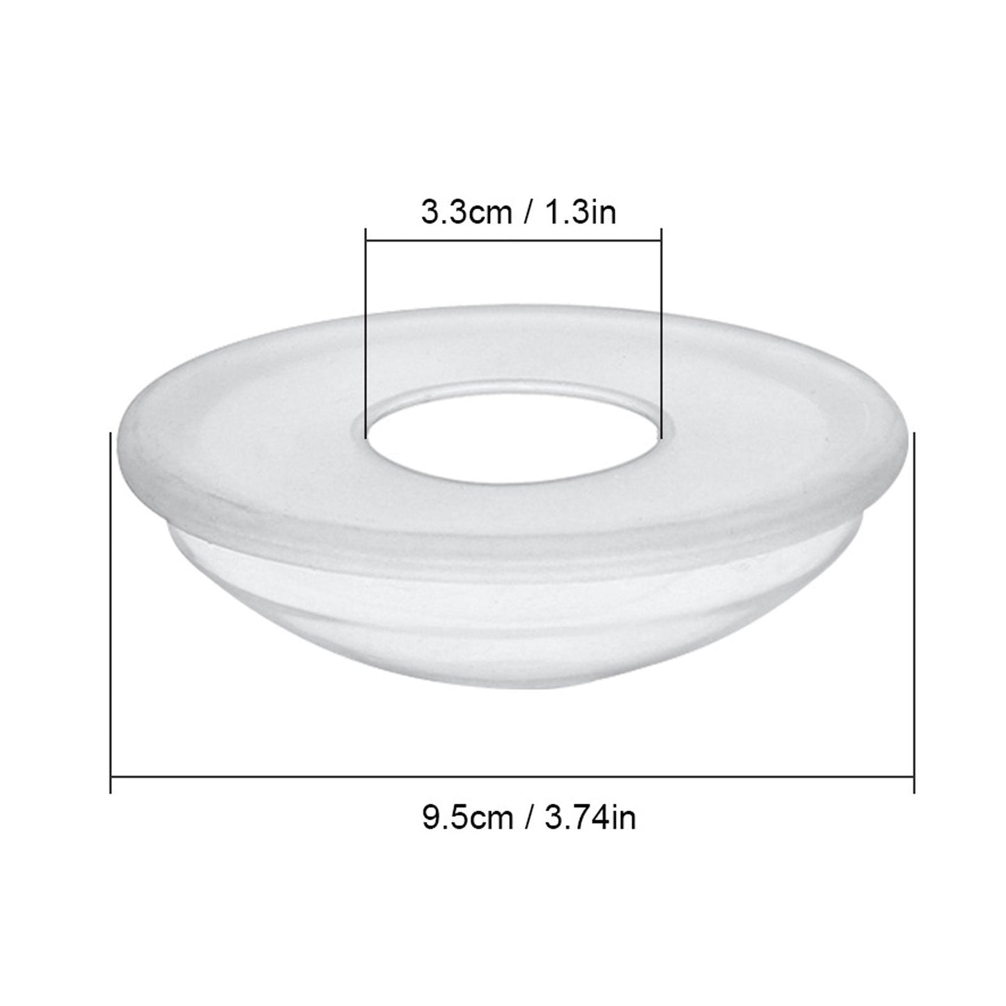 Silicone Nursing Breast Milk Collectors - 2-Piece Set with Stoppers.