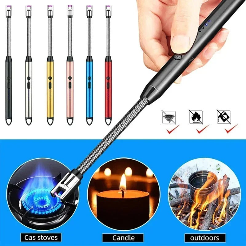USB Rechargeable Electric Arc Lighter – Windproof & Flameless