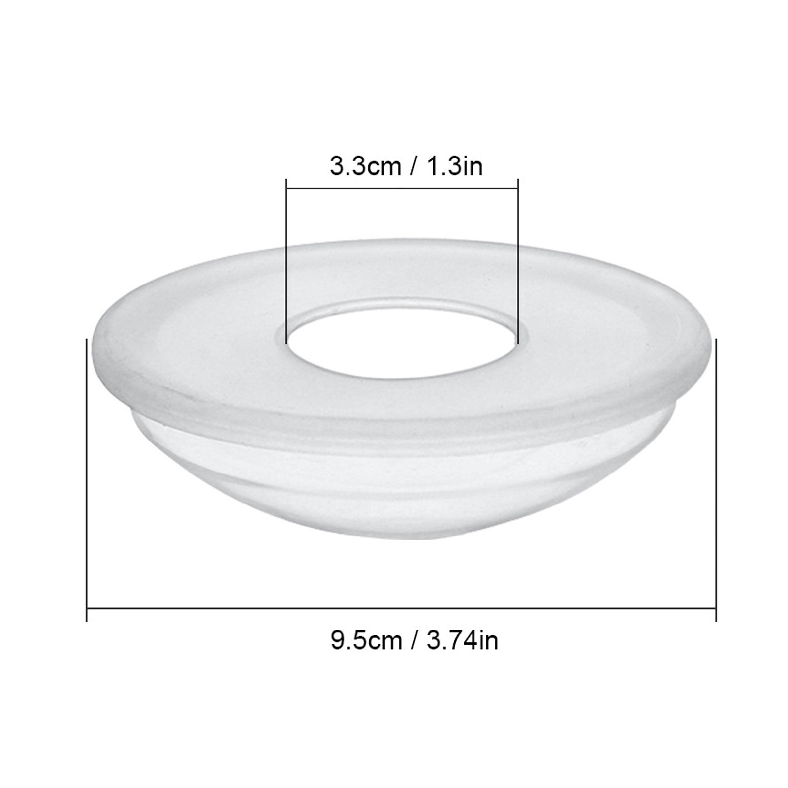 Silicone Nursing Breast Milk Collectors - 2-Piece Set with Stoppers.