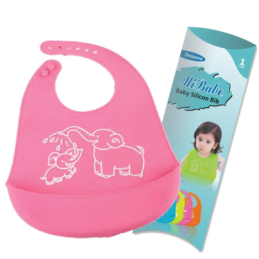 Waterproof Reusable Colorful Soft Baby Silica Gel Bib/Food Grade Silicone Bib For Babies.