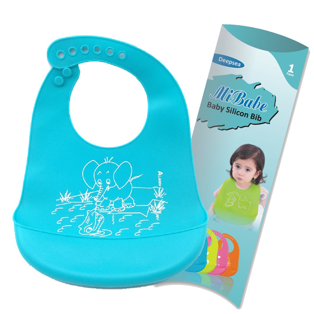 Waterproof Reusable Colorful Soft Baby Silica Gel Bib/Food Grade Silicone Bib For Babies.