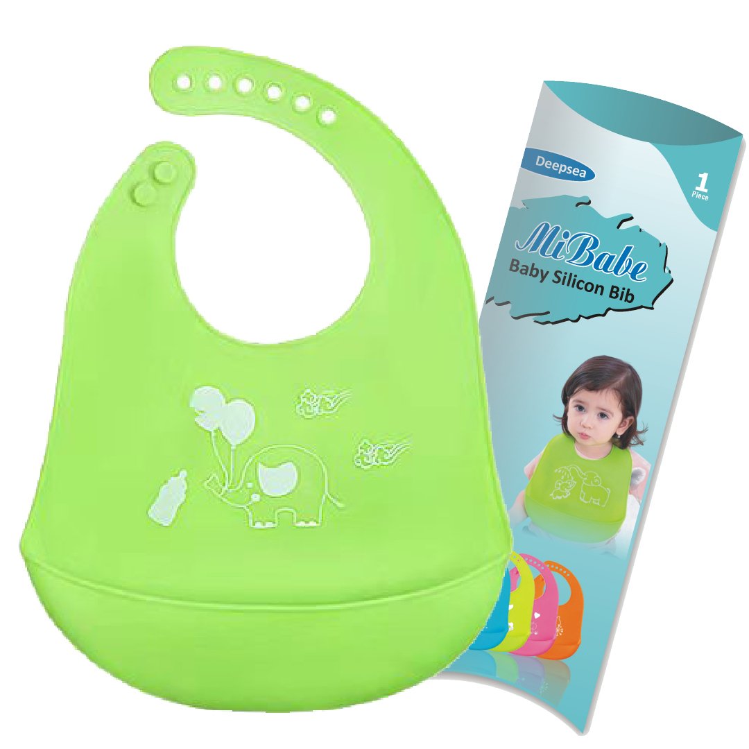 Waterproof Reusable Colorful Soft Baby Silica Gel Bib/Food Grade Silicone Bib For Babies.