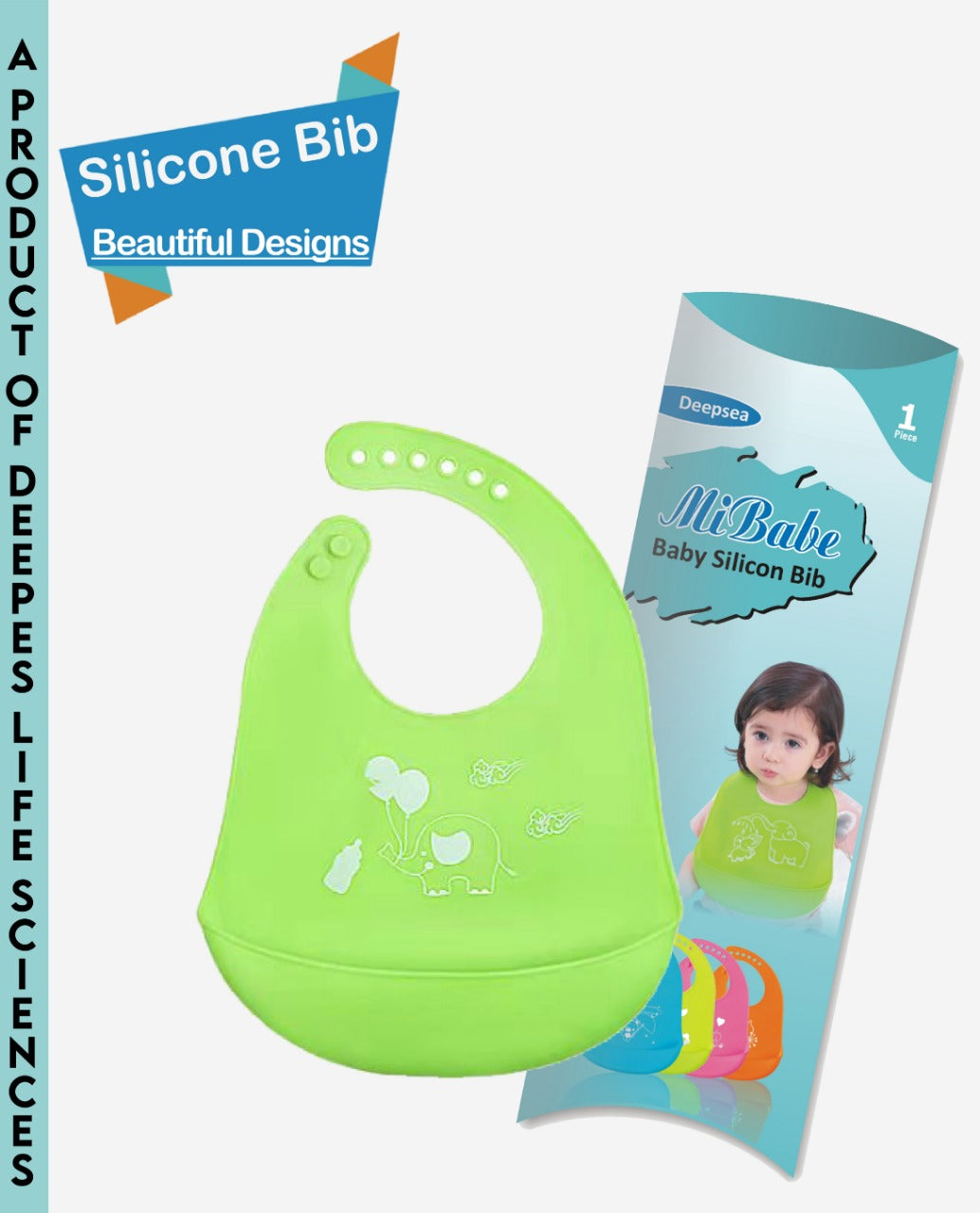 Baby Silicone Bib - Beautiful Designs